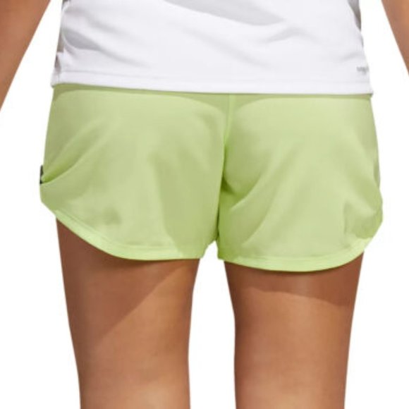 Women's Adidas Pacer Shorts Size XL Green Running Training Gym Snap Side NEW - Picture 2 of 5